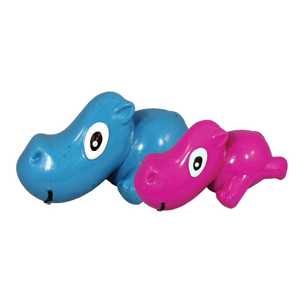 Cycle Dog 3-Play Hippo Dog Toy Blue & Pink